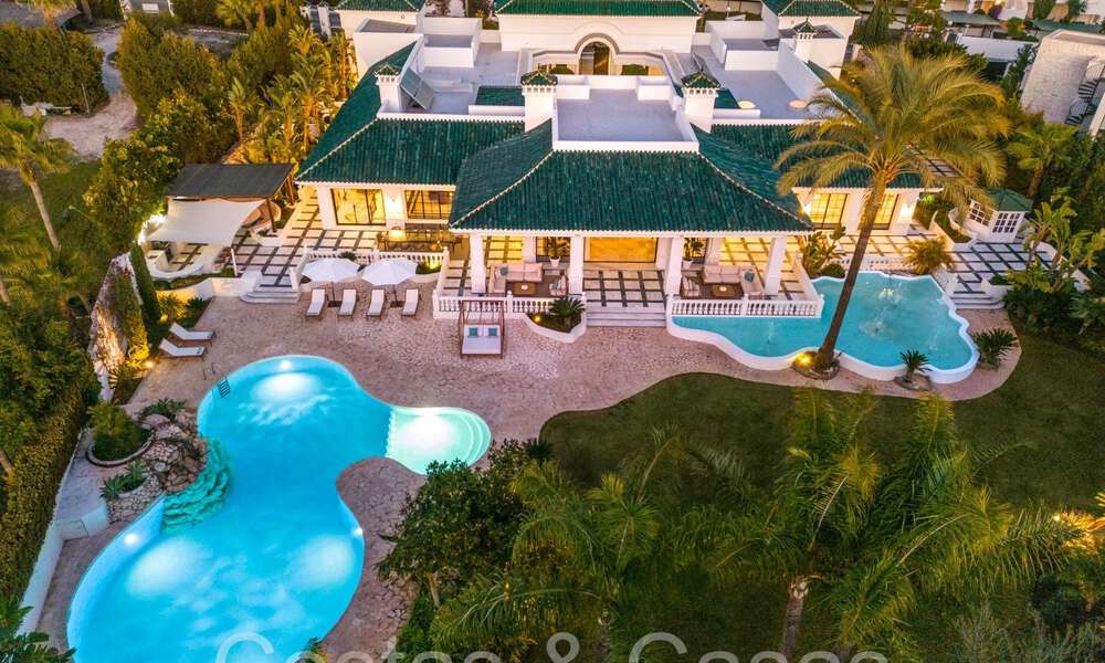 Palace style villa with Moorish-Andalusian architectural style for sale, surrounded by golf courses in Nueva Andalucia's golf valley, Marbella 67082