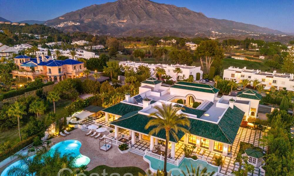 Palace style villa with Moorish-Andalusian architectural style for sale, surrounded by golf courses in Nueva Andalucia's golf valley, Marbella 67083