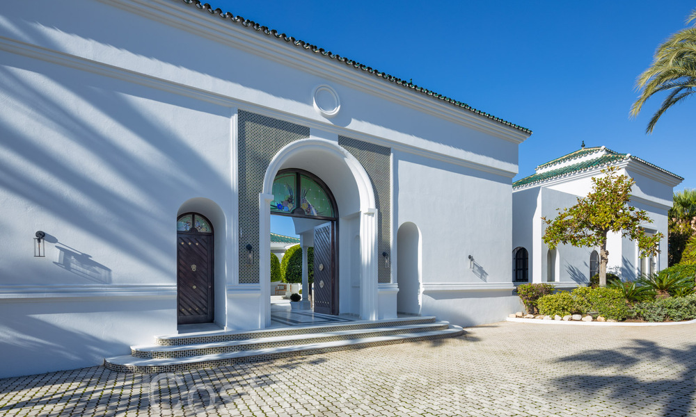 Palace style villa with Moorish-Andalusian architectural style for sale, surrounded by golf courses in Nueva Andalucia's golf valley, Marbella 67091