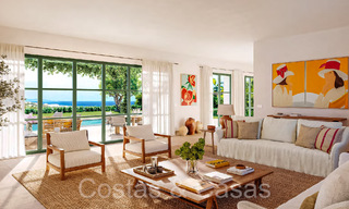 New, Mediterranean townhouses for sale with panoramic sea views in a 5-star golf resort on the Costa del Sol 67117 