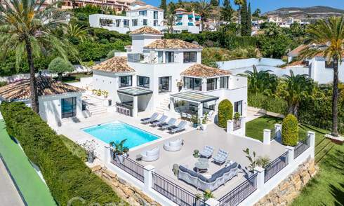 Stylishly renovated luxury villa with sea views for sale in Nueva Andalucia's golf valley, Marbella 67746