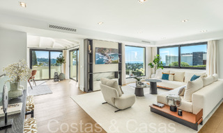 Stylishly renovated luxury villa with sea views for sale in Nueva Andalucia's golf valley, Marbella 67748 