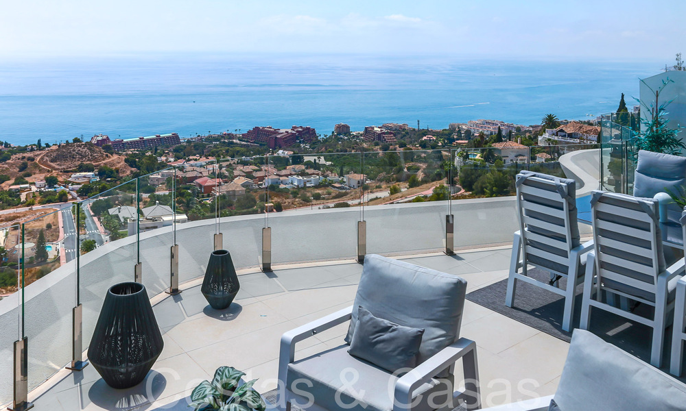 Luxurious, modern, duplex penthouse with panoramic sea views for sale in Benalmadena, Costa del Sol 68021
