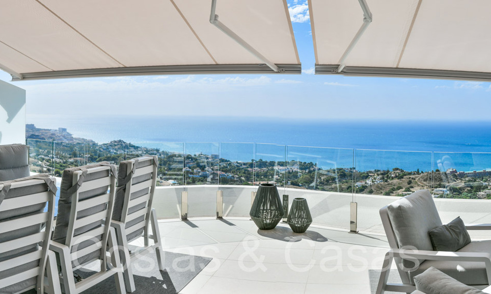 Luxurious, modern, duplex penthouse with panoramic sea views for sale in Benalmadena, Costa del Sol 68025