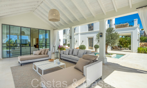 Ready to move luxury villa with contemporary Mediterranean design for sale in a prestigious golf area in Nueva Andalucia, Marbella 68514