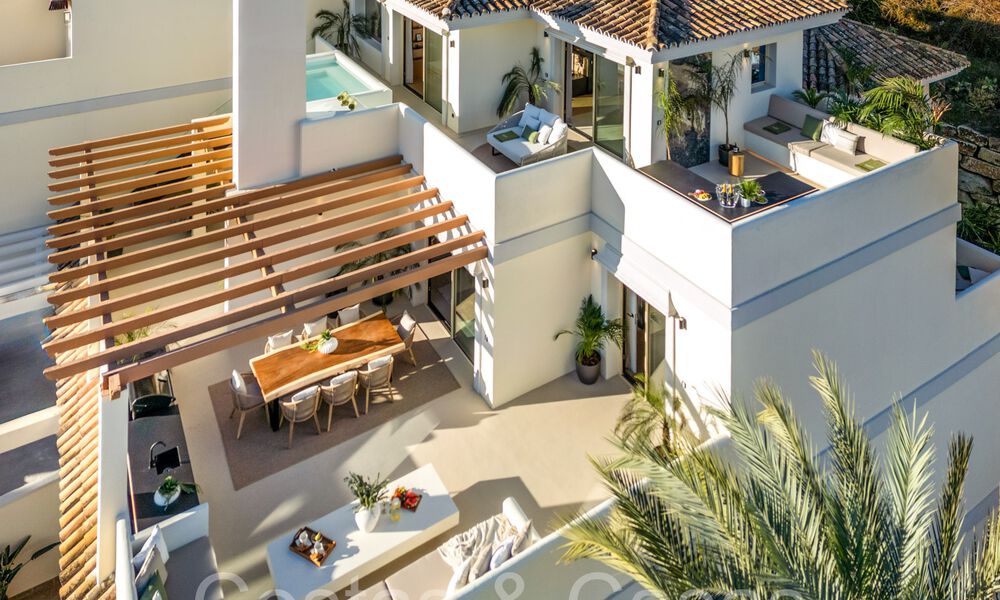 Prime duplex penthouse with panoramic sea views and private plunge pool for sale in Nueva Andalucia, Marbella 69447