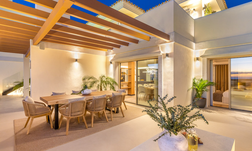 Prime duplex penthouse with panoramic sea views and private plunge pool for sale in Nueva Andalucia, Marbella 69452