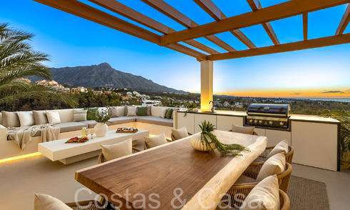 Prime duplex penthouse with panoramic sea views and private plunge pool for sale in Nueva Andalucia, Marbella 69457
