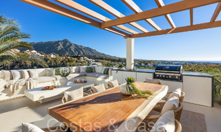 Prime duplex penthouse with panoramic sea views and private plunge pool for sale in Nueva Andalucia, Marbella 69461 