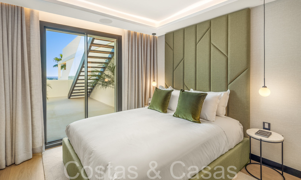 Prime duplex penthouse with panoramic sea views and private plunge pool for sale in Nueva Andalucia, Marbella 69464