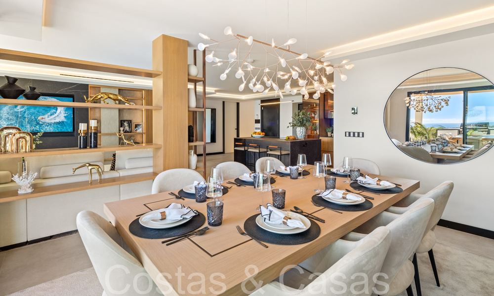 Prime duplex penthouse with panoramic sea views and private plunge pool for sale in Nueva Andalucia, Marbella 69472