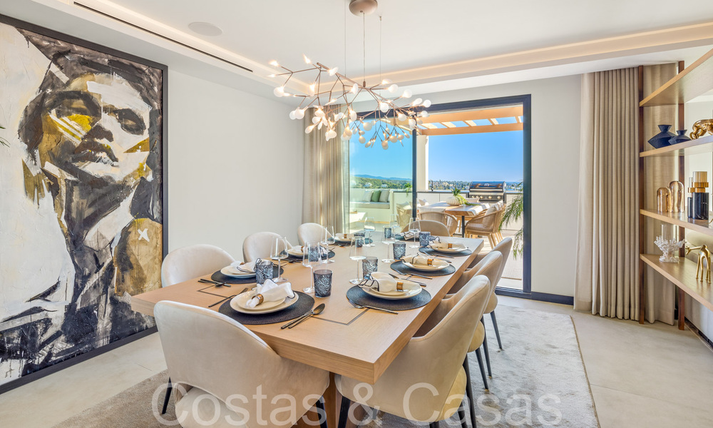 Prime duplex penthouse with panoramic sea views and private plunge pool for sale in Nueva Andalucia, Marbella 69473