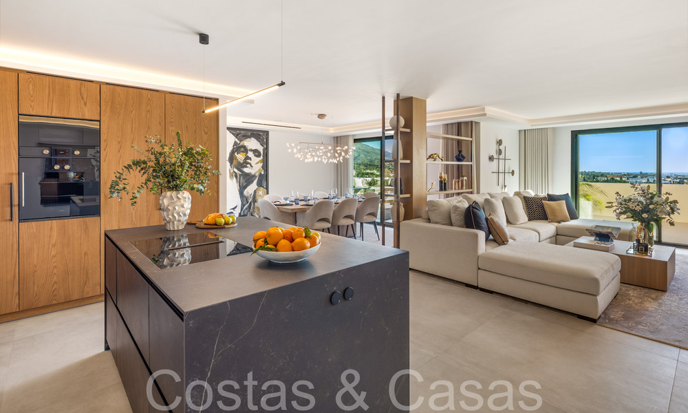 Prime duplex penthouse with panoramic sea views and private plunge pool for sale in Nueva Andalucia, Marbella 69474