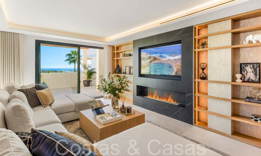 Prime duplex penthouse with panoramic sea views and private plunge pool for sale in Nueva Andalucia, Marbella 69477