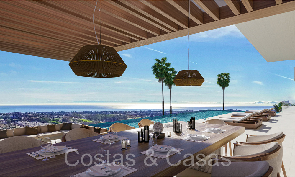 Architectural new build villa for sale, with panoramic sea views in a gated community in Benahavis - Marbella 69531