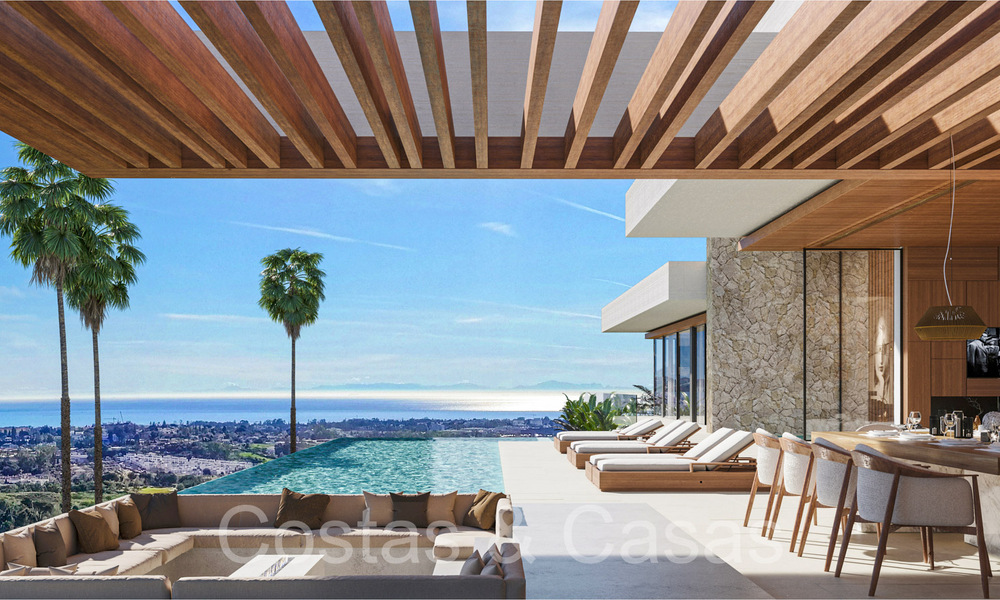 Architectural new build villa for sale, with panoramic sea views in a gated community in Benahavis - Marbella 69532