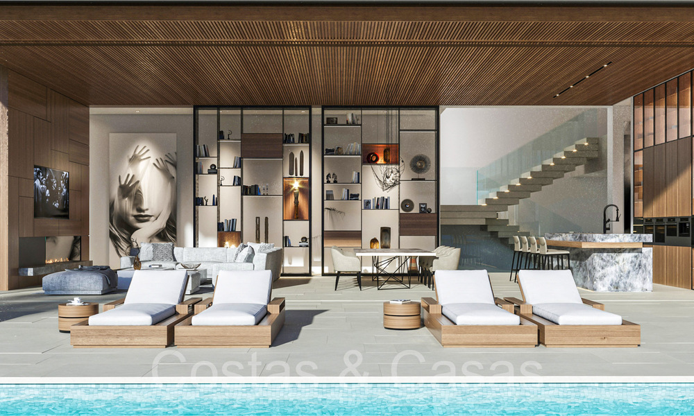 Architectural new build villa for sale, with panoramic sea views in a gated community in Benahavis - Marbella 69533