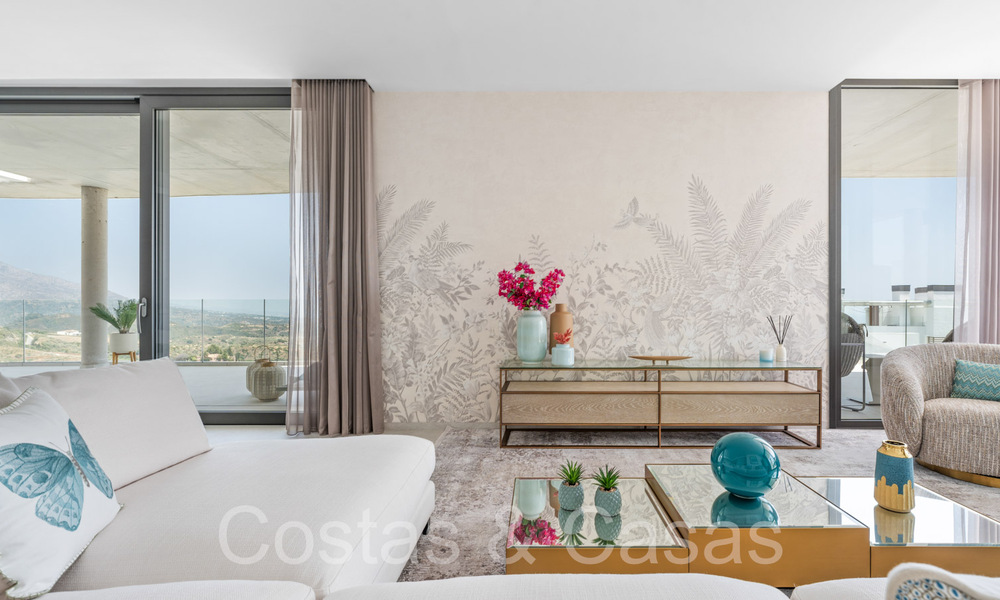 Ready to move in, contemporary penthouse with panoramic sea views for sale in a high standing complex of Benahavis - Marbella 70013