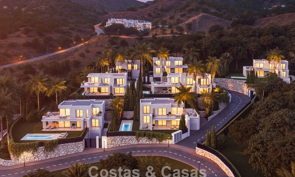7 advanced new build villas with panoramic sea views for sale in the hills of Mijas Pueblo, Costa del Sol 787744