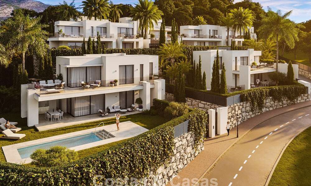 7 advanced new build villas with panoramic sea views for sale in the hills of Mijas Pueblo, Costa del Sol 787745