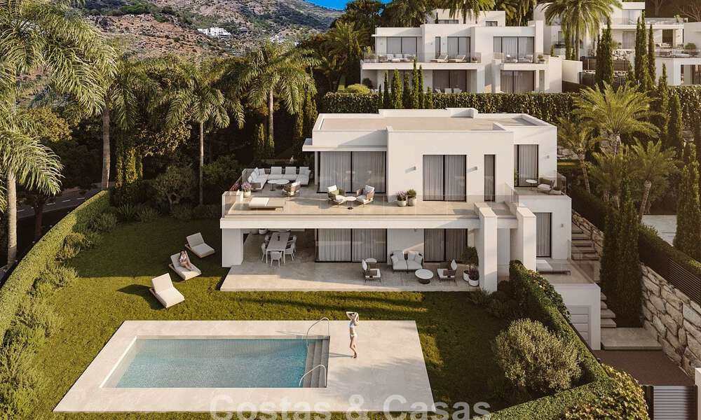 7 advanced new build villas with panoramic sea views for sale in the hills of Mijas Pueblo, Costa del Sol 787755