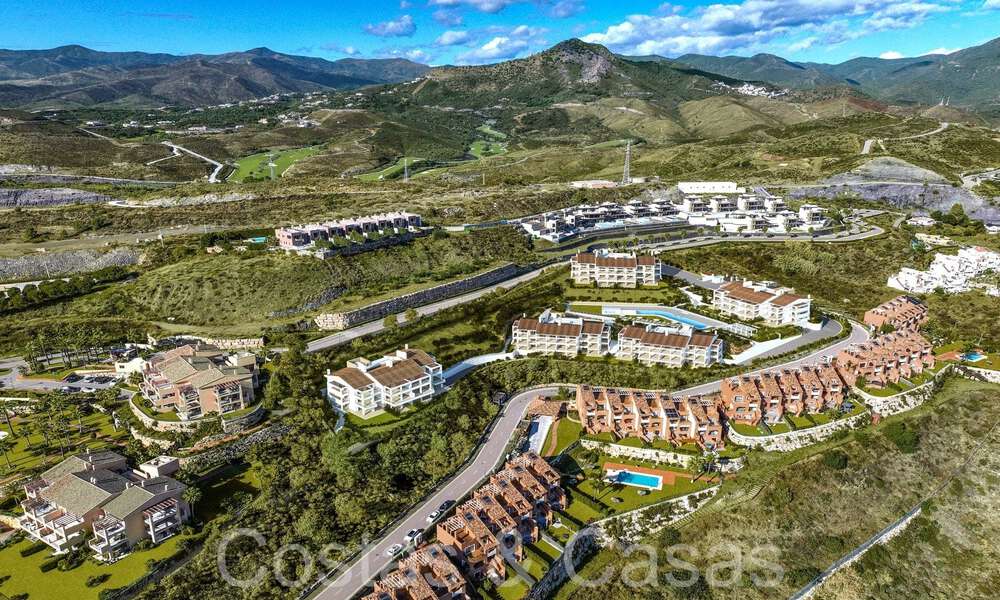 Modern new build apartments in contemporary style for sale with spacious terrace and beautiful sea views in Benahavis - Marbella 70120