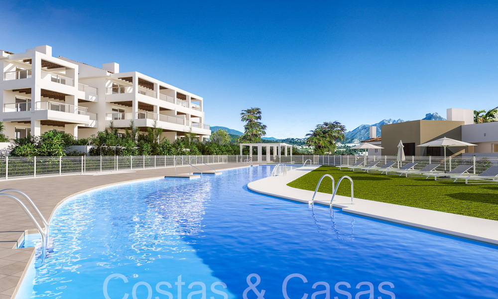 Modern new build apartments in contemporary style for sale with spacious terrace and beautiful sea views in Benahavis - Marbella 70121