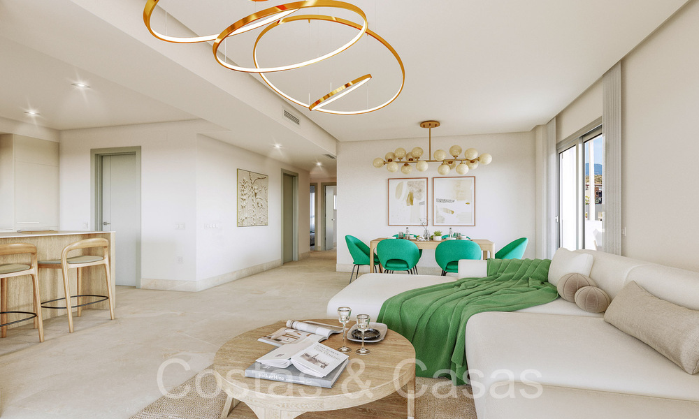 Modern new build apartments in contemporary style for sale with spacious terrace and beautiful sea views in Benahavis - Marbella 70122