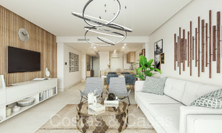 Modern new build apartments in contemporary style for sale with spacious terrace and beautiful sea views in Benahavis - Marbella 70125 