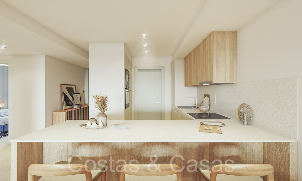 Modern new build apartments in contemporary style for sale with spacious terrace and beautiful sea views in Benahavis - Marbella 70126
