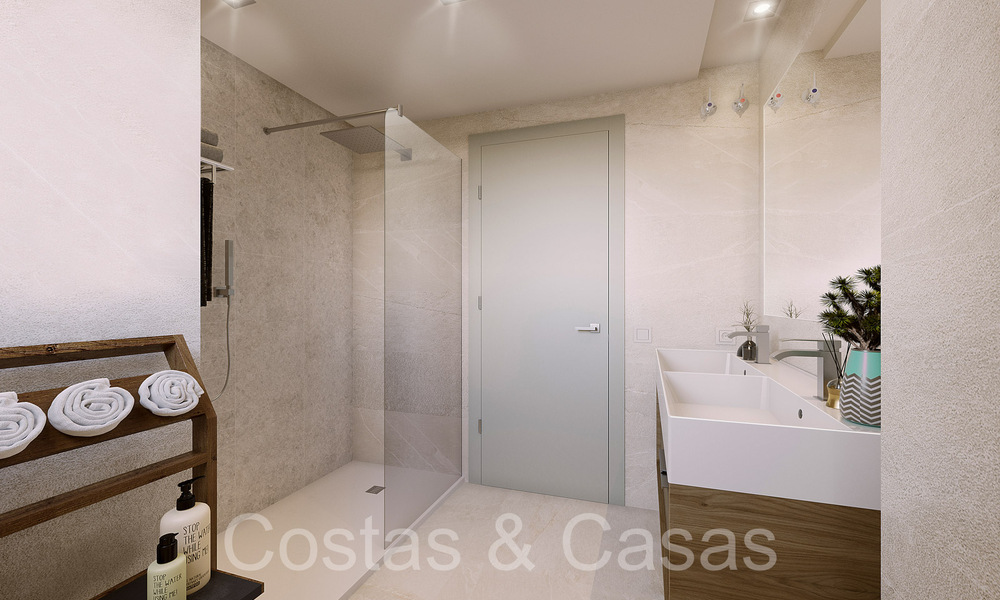 Modern new build apartments in contemporary style for sale with spacious terrace and beautiful sea views in Benahavis - Marbella 70127