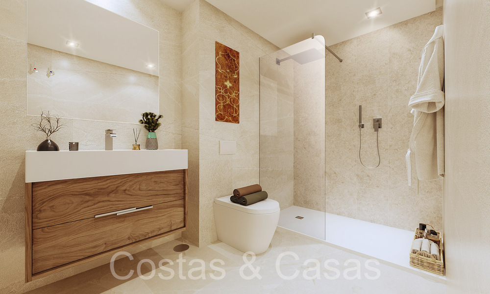 Modern new build apartments in contemporary style for sale with spacious terrace and beautiful sea views in Benahavis - Marbella 70128