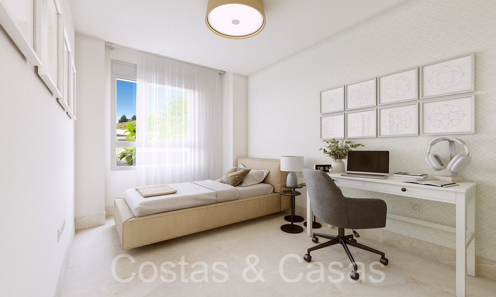 Modern new build apartments in contemporary style for sale with spacious terrace and beautiful sea views in Benahavis - Marbella 70129