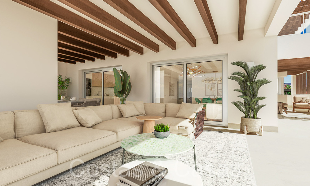 Modern new build apartments in contemporary style for sale with spacious terrace and beautiful sea views in Benahavis - Marbella 70131