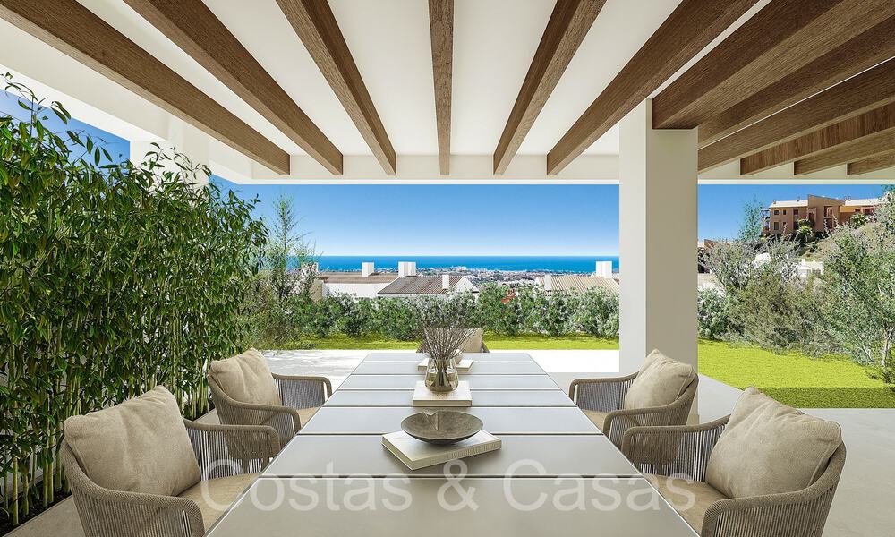 Modern new build apartments in contemporary style for sale with spacious terrace and beautiful sea views in Benahavis - Marbella 70134