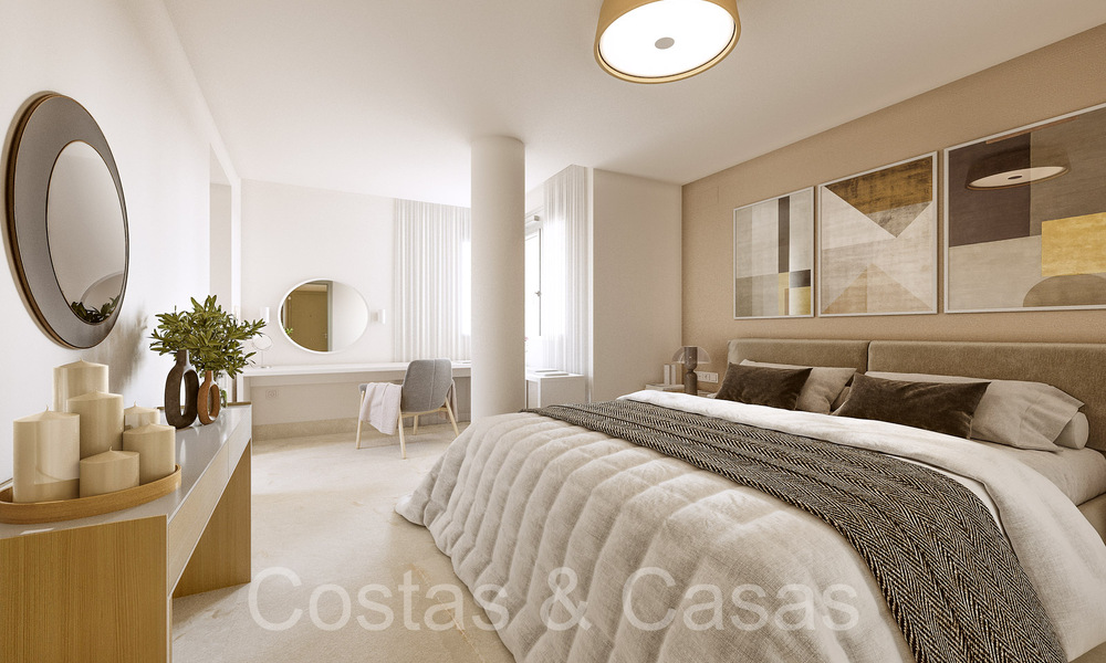 Modern new build apartments in contemporary style for sale with spacious terrace and beautiful sea views in Benahavis - Marbella 70135