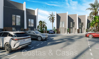 Opportunity! Modern innovative townhouses with private garden and sea view for sale in Fuengirola, Costa del Sol 70176 