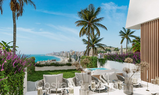 Opportunity! Modern innovative townhouses with private garden and sea view for sale in Fuengirola, Costa del Sol 70178 