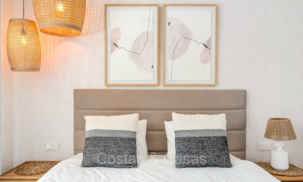 Move-in ready, modern, elegant garden apartment with private garden and sea views for sale in Marbella East 72723