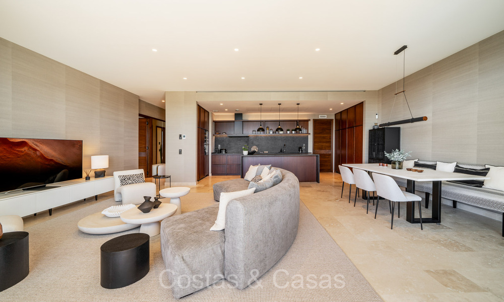 First class modern luxury apartment with breathtaking sea and golf views for sale in a 5* golf resort in Casares, Costa del Sol 73395