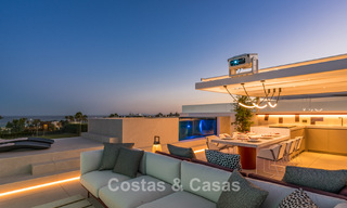Sophisticated luxury home for sale in a gated complex with panoramic sea views on Marbella’s Golden Mile 74605 
