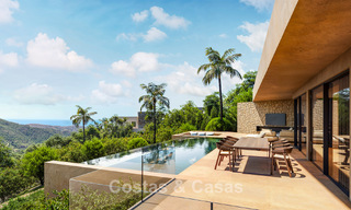 High-end designer villa with panoramic mountain and sea views for sale in a gated resort in Benahavis - Marbella 74905 