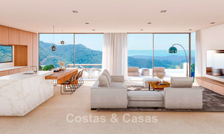 High-end designer villa with panoramic mountain and sea views for sale in a gated resort in Benahavis - Marbella 74917 