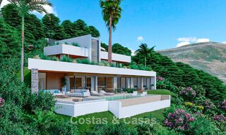High-end designer villa with panoramic mountain and sea views for sale in a gated resort in Benahavis - Marbella 74918 
