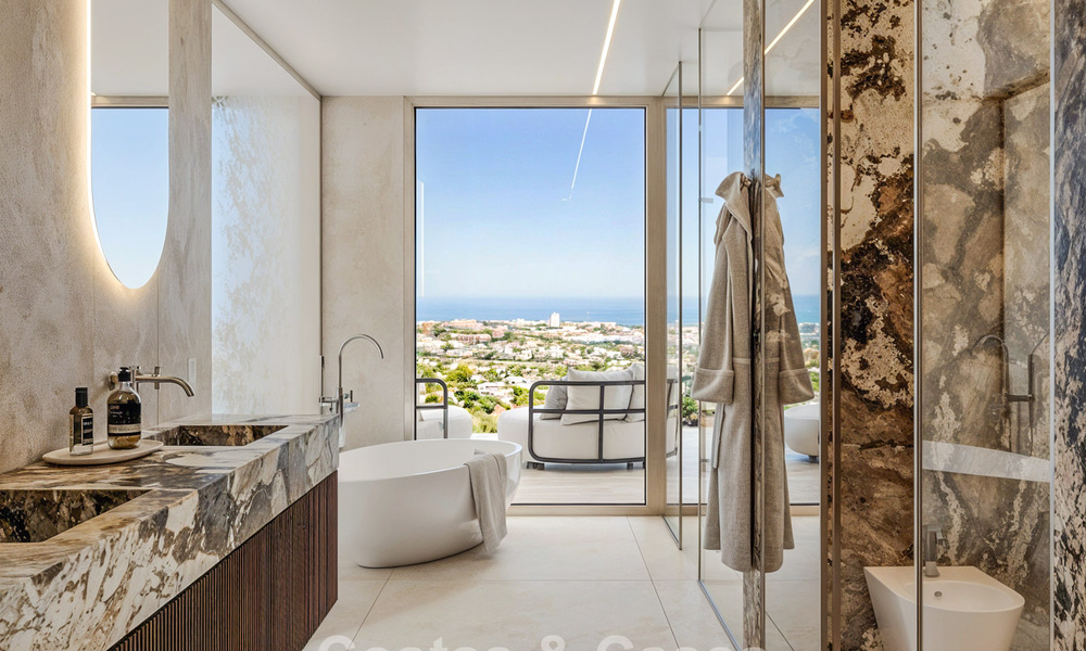 New to the market. Avant-garde style apartments with fantastic sea views for sale in Benahavis - Marbella 778323
