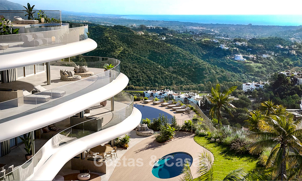 New to the market. Avant-garde style apartments with fantastic sea views for sale in Benahavis - Marbella 778327