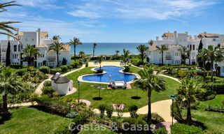 Stylish renovated apartment with sea views for sale in an exclusive beach complex in Los Monteros, Marbella East 776649 