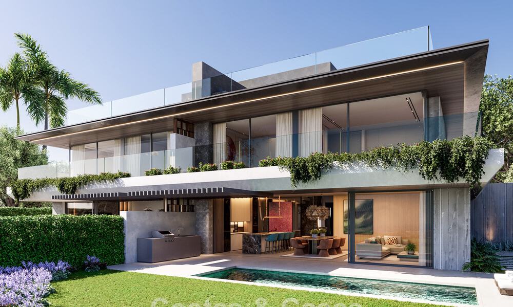 Semi-detached new build villas with panoramic sea views for sale in the hills of Marbella East 774552