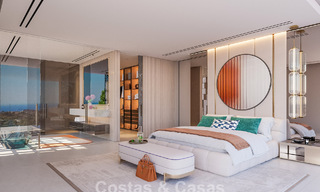Semi-detached new build villas with panoramic sea views for sale in the hills of Marbella East 774557 