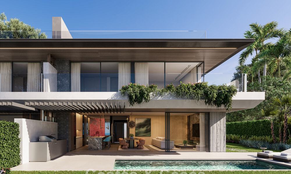 Semi-detached new build villas with panoramic sea views for sale in the hills of Marbella East 774558
